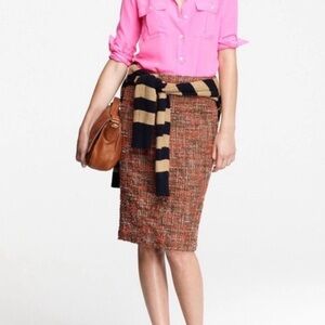 J. Crew Vibrant Tweed Pencil Skirt